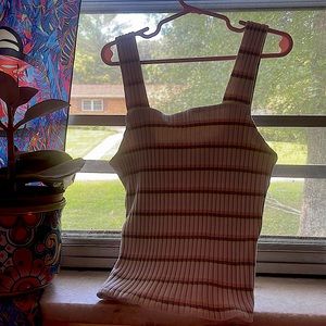 wide strap, patterned tank top!